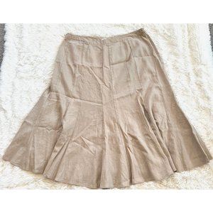 VTg Dressbarn Skirt Sz 16 Beige Linen Blend Maxi Cottagecore Prairie Boho‎ 15447